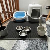 Lettiere, tappetino, scodelle gatto cane