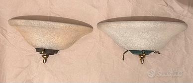 Coppia di applique in vetro
