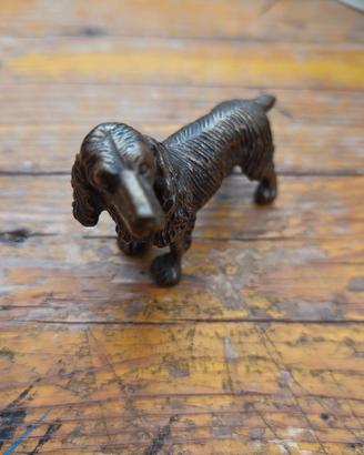 Statuetta cane cocker argento 800 massiccio 