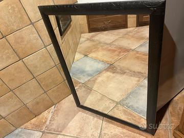 Specchio rettangolare  legno nero