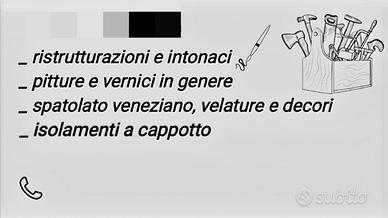 Ristrutturazioni, pitture e vernici in genere