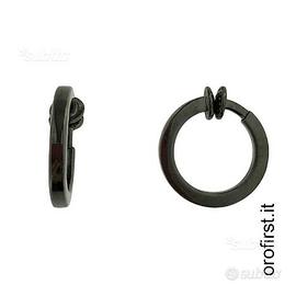 Orecchini a cerchio in oro nero