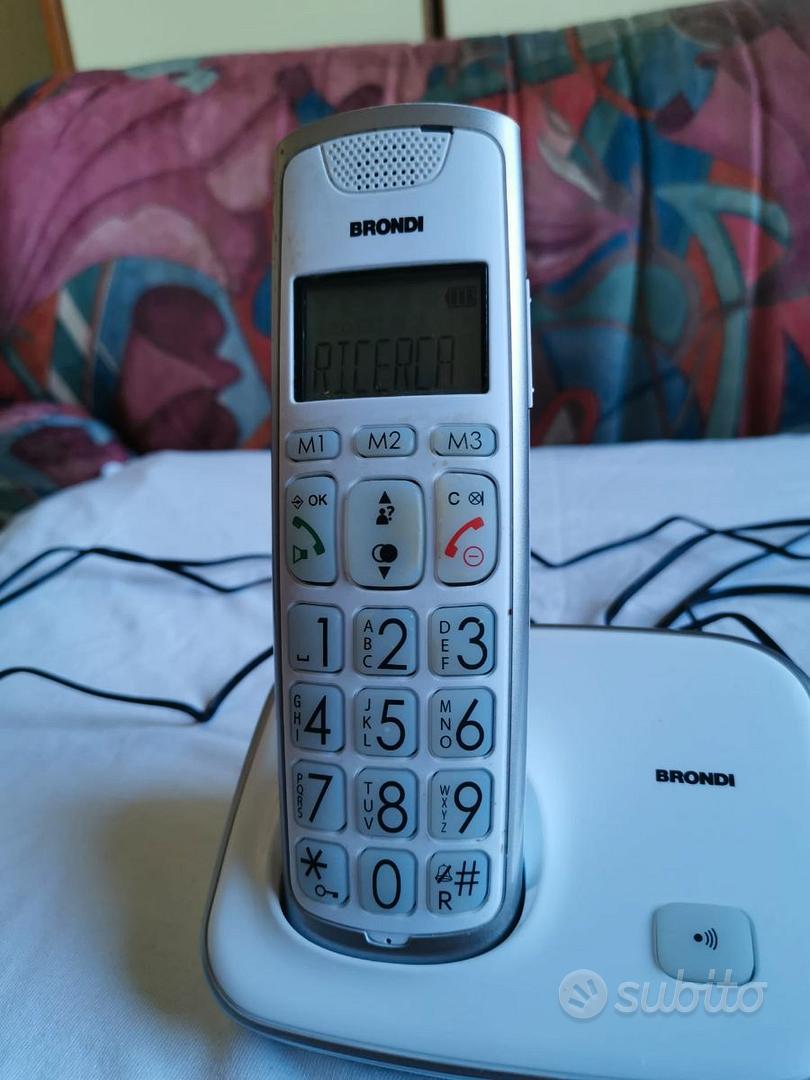 Brondi TELEFONO FISSO CON TASTI GRANDI PER ANZIANI VIVAVOCE CASA BR