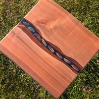 Tavolino in Legno di Ciliegio e Resina