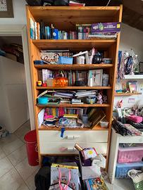 Libreria IKEA TUNHEM in pino massello con 2 casset