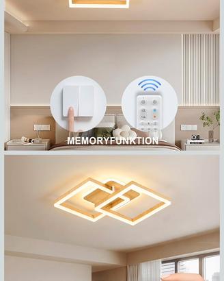 Coppia lampadari moderni LED legno NUOVI