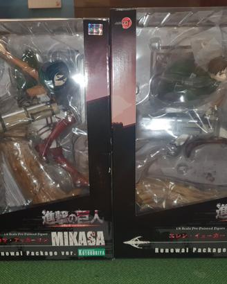 Statua figure attack on titan Mikasa e eren