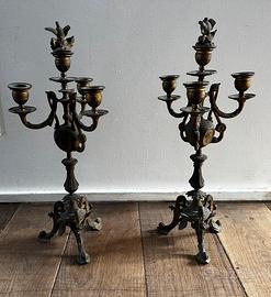 Candelabri a 5 fiamme neobarocchi
