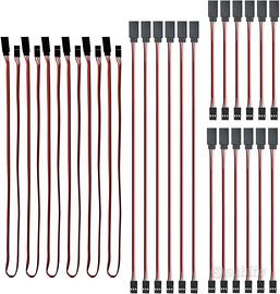 24 Cavi Prolunga Servo JR/Futaba 3 Pin RC