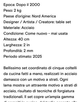 set coltelli da cucina professionali 
