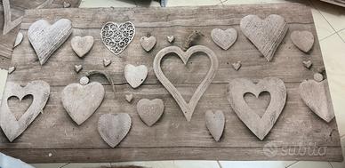 Tappeto lavabile Shabby Chic 58X110 Disegno Cuori