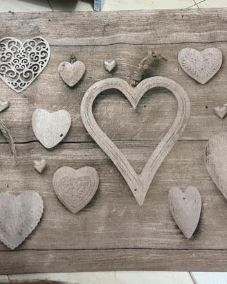 Tappeto lavabile Shabby Chic 58X110 Disegno Cuori
