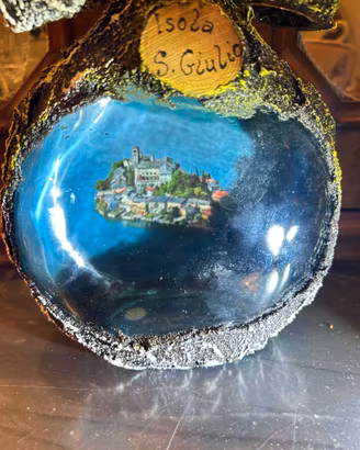 Bottiglia souvenir vintage Isola San Giulio
