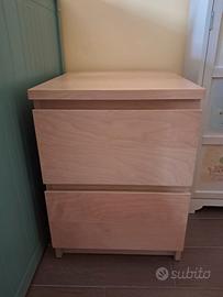 Cassettiera Ikea Malm colore betulla