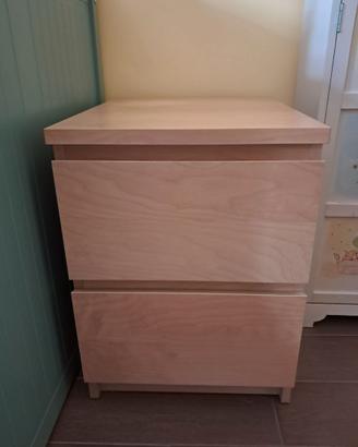 Cassettiera Ikea Malm colore betulla