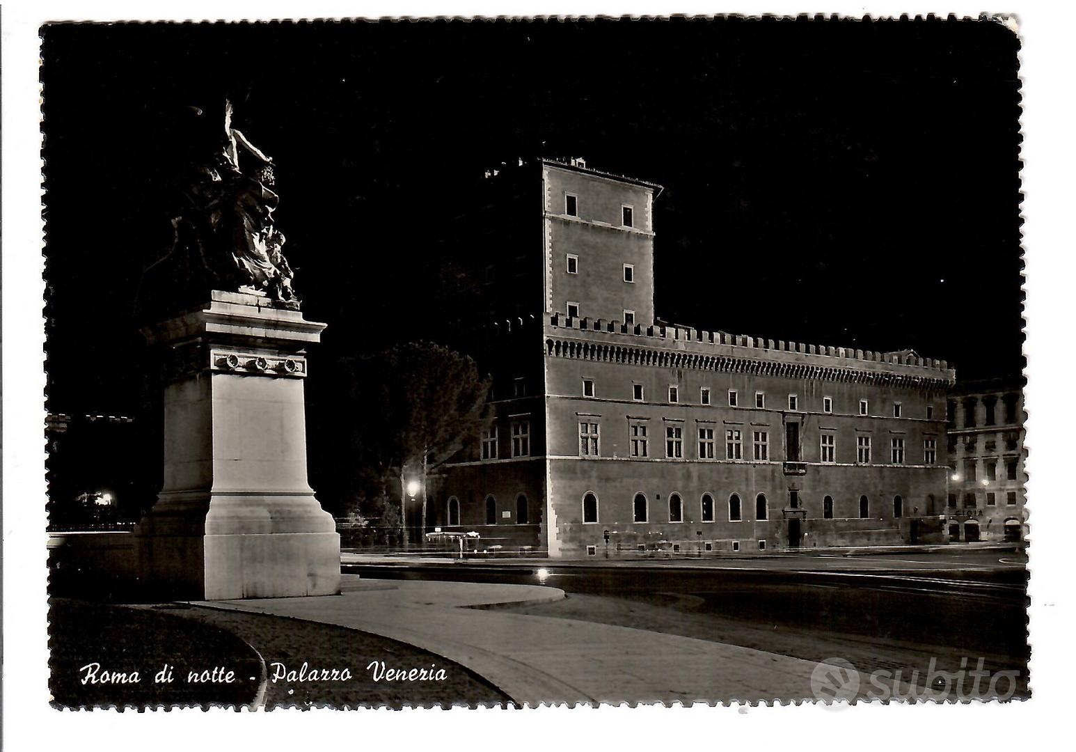 Cartolina Roma di Notte Palazzo Venezia anni 50 - Collezionismo In ...