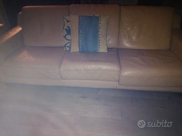 Divano pelle artigianale