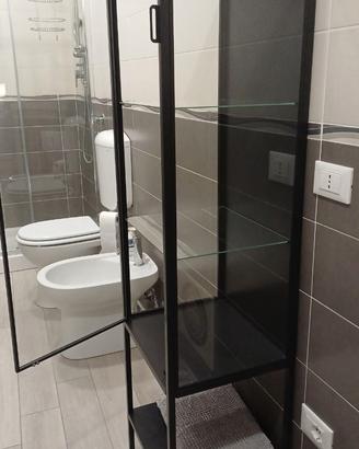 Colonnina in vetro e profili in ferro