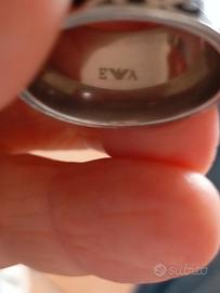 anello Armani uomo acciaio 