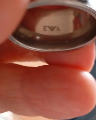 anello Armani uomo acciaio 