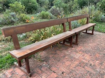 Coppia di panche legno di quercia primo del 90