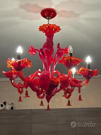 Lampadario in vetro di Murano