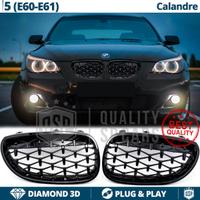 GRIGLIE Anteriori BMW Serie 5 E60 E61 Nera Lucida