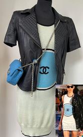 Abito CHANEL in cachemire turchese taglia 40