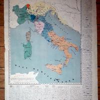 Rara stampa antica - Carta città d'Italia - 1850