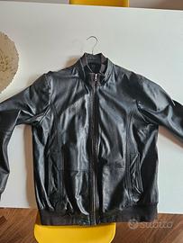 Giacca vera pelle nera Conbipel