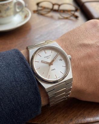 Orologio tissot prx 35mm bianco e oro