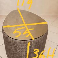 Tavolino da soggiorno o da esterno con ruote