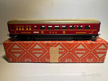 Märklin 4008 carrozza ristorante rossa vintage