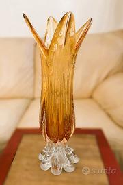 Vaso in vetro artistico vintage