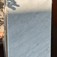 Piano e mensola lastra marmo bianco di Carrara