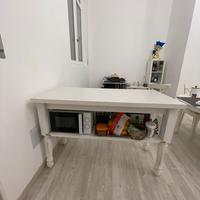 Isola cucina Shabby Chic in Legno con ripiano