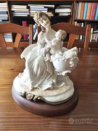 Statuina porcellana Bruno Merli, madre con bambino