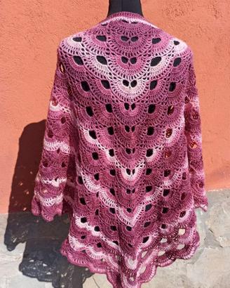 scialle nuovo fatto a mano lana idea x Natale