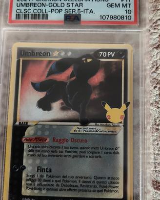 umbreon Gold star #17  ITA PSA 10 