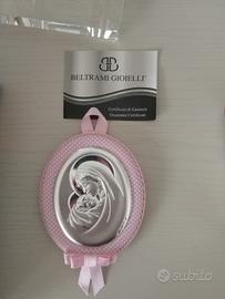 Sopraculla rosa Madonna con bambino con carillon 