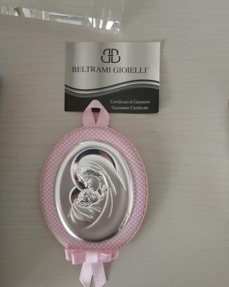 Sopraculla rosa Madonna con bambino con carillon 