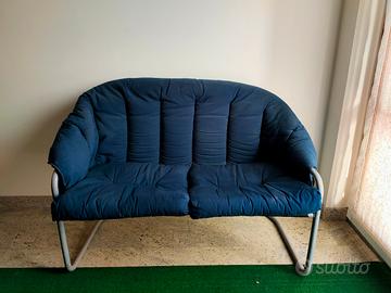Divanetto 2 Posti Blu - Design Minimal 