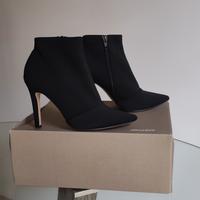 Stivaletto nero Bata-quasi nuovo -tacco 10 cm-n 37