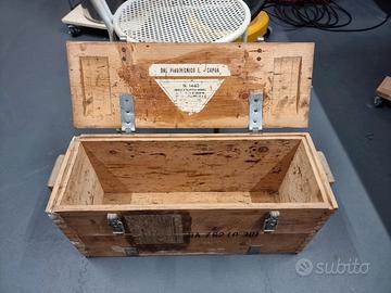Cassetta Cassa Militare In Legno anni '50