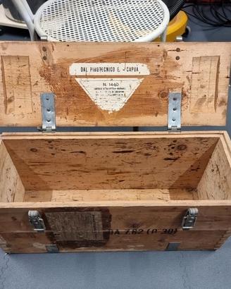 Cassetta Cassa Militare In Legno anni '50