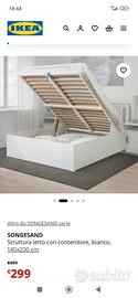 Letto contenitore una piazza e mezzo Ikea Songesan
