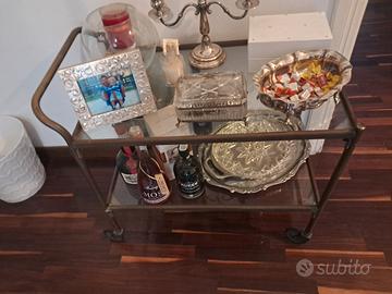Carrello bar in ottone