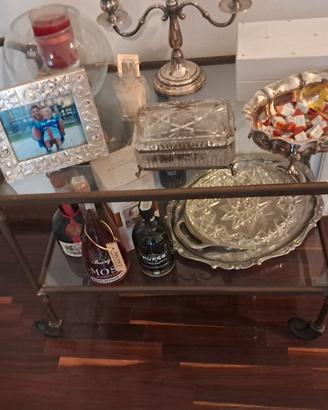 Carrello bar in ottone