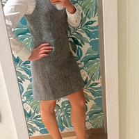 Abito mango grigio elegante nuovo con cartellino