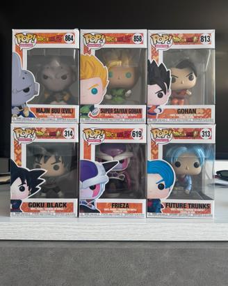 Lotto 6 funko pop dragon ball goku gohan trunks